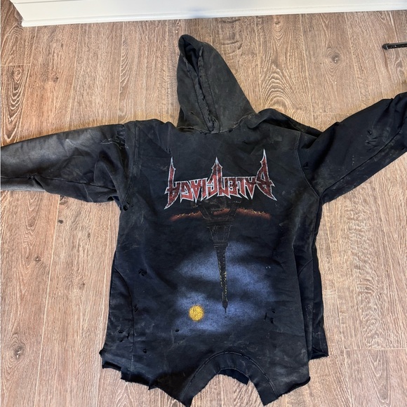 Balenciaga Paris Moon Crinkled Hoodie